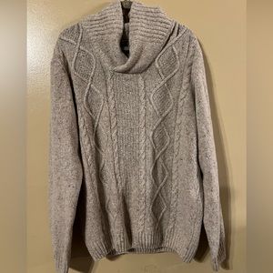 Luca Nobili Wool Blend Shawl Neck Cable Knit Sweater Size Mens XL Beige P7